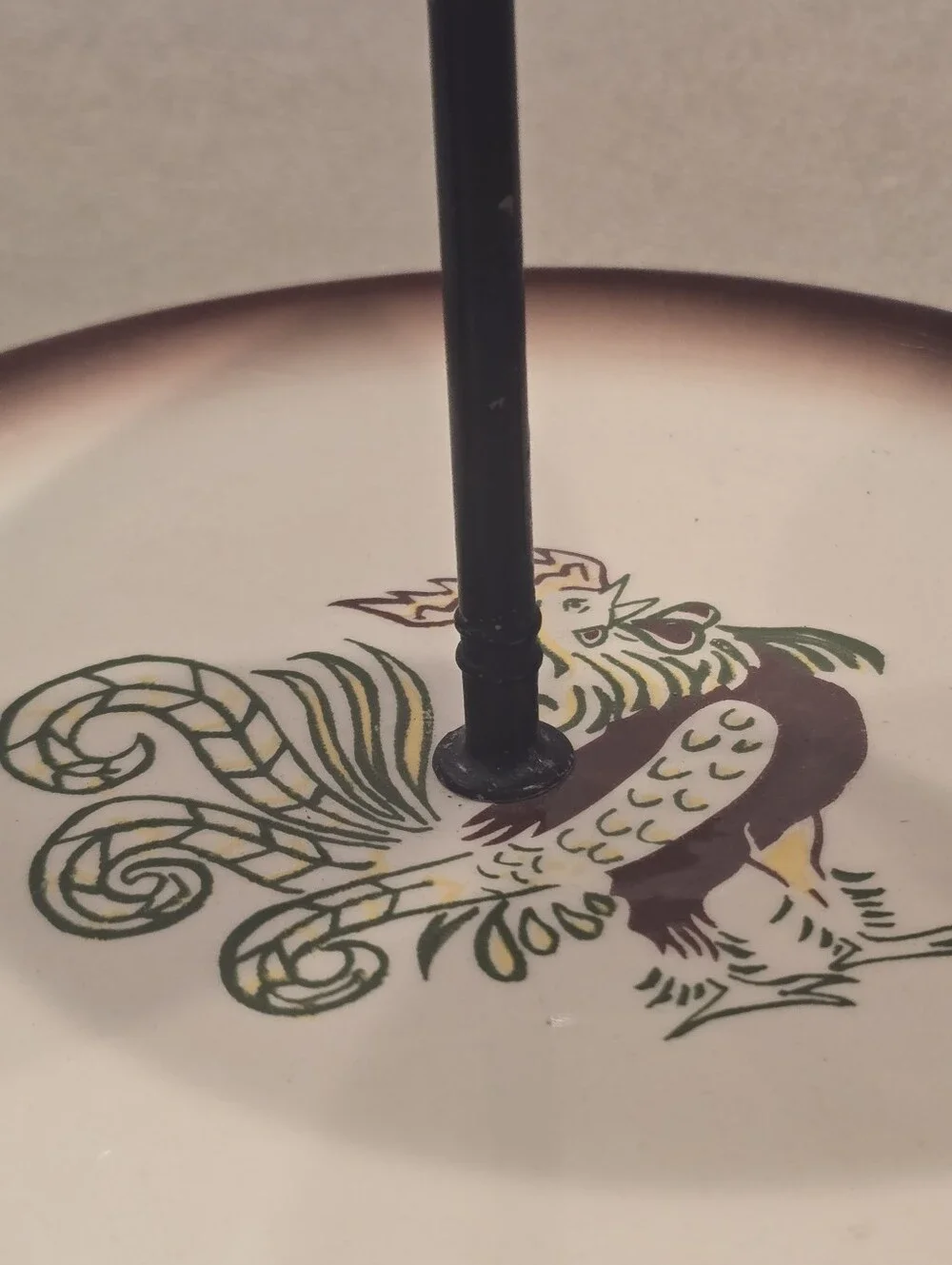 Brock of California Three Tiered Chanticleer Rooster Serving Stand